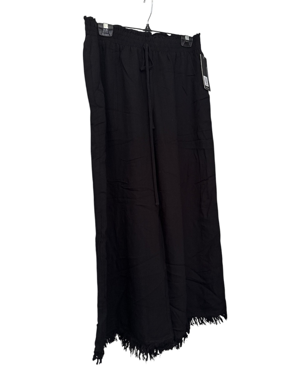 korye black linen cropped pants size XL NWT D0082